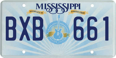 MS license plate BXB661