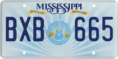 MS license plate BXB665