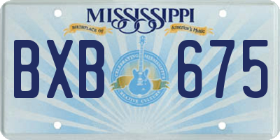 MS license plate BXB675