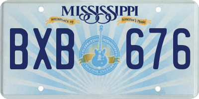 MS license plate BXB676