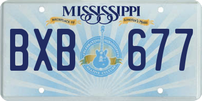 MS license plate BXB677