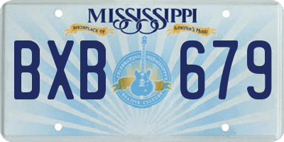 MS license plate BXB679