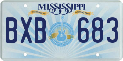 MS license plate BXB683