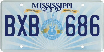 MS license plate BXB686