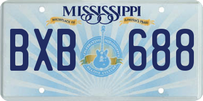 MS license plate BXB688