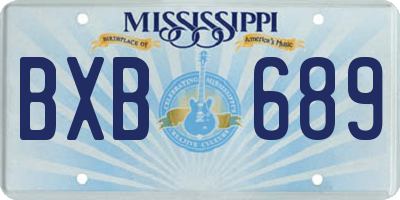 MS license plate BXB689