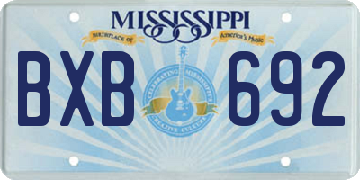 MS license plate BXB692