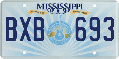 MS license plate BXB693