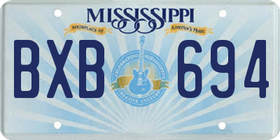MS license plate BXB694