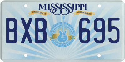 MS license plate BXB695
