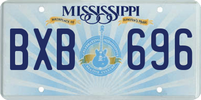 MS license plate BXB696