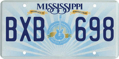 MS license plate BXB698