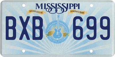 MS license plate BXB699