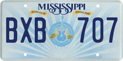 MS license plate BXB707
