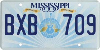 MS license plate BXB709