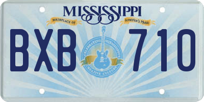 MS license plate BXB710