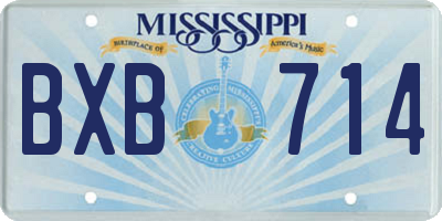 MS license plate BXB714