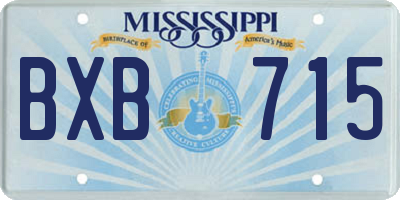 MS license plate BXB715