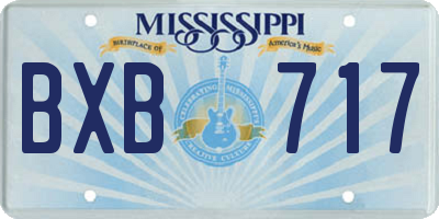 MS license plate BXB717