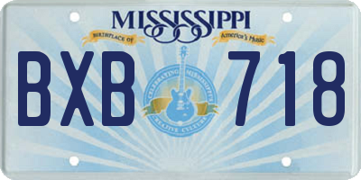MS license plate BXB718