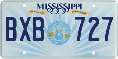 MS license plate BXB727