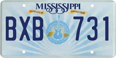 MS license plate BXB731
