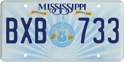 MS license plate BXB733