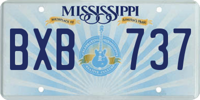 MS license plate BXB737