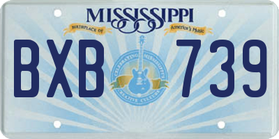 MS license plate BXB739