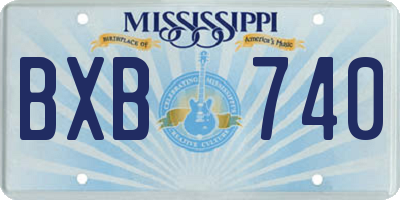MS license plate BXB740