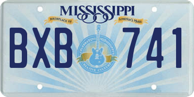 MS license plate BXB741
