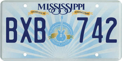 MS license plate BXB742