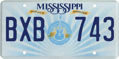 MS license plate BXB743