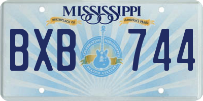 MS license plate BXB744