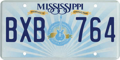 MS license plate BXB764