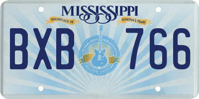 MS license plate BXB766