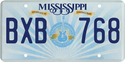 MS license plate BXB768