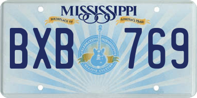 MS license plate BXB769