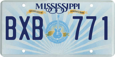 MS license plate BXB771