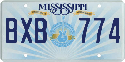 MS license plate BXB774