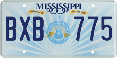 MS license plate BXB775