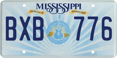 MS license plate BXB776