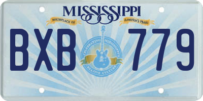MS license plate BXB779