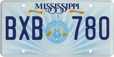 MS license plate BXB780