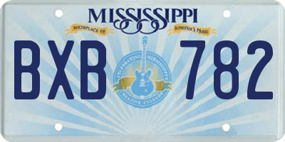 MS license plate BXB782