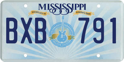 MS license plate BXB791