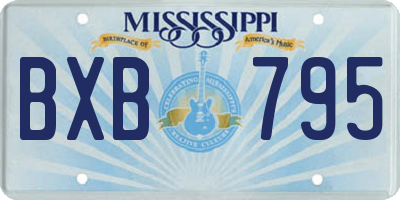 MS license plate BXB795