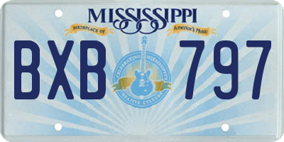 MS license plate BXB797