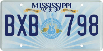 MS license plate BXB798
