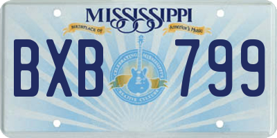 MS license plate BXB799
